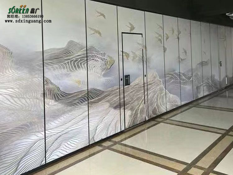濰坊活動隔斷廠家酒店活動隔斷墻，展廳折疊推拉門，移動屏風(fēng)高隔